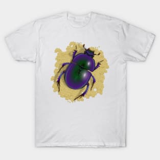 Egyptian Scarab Beetle sitting on the sand T-Shirt